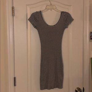 Black and White Striped Dress